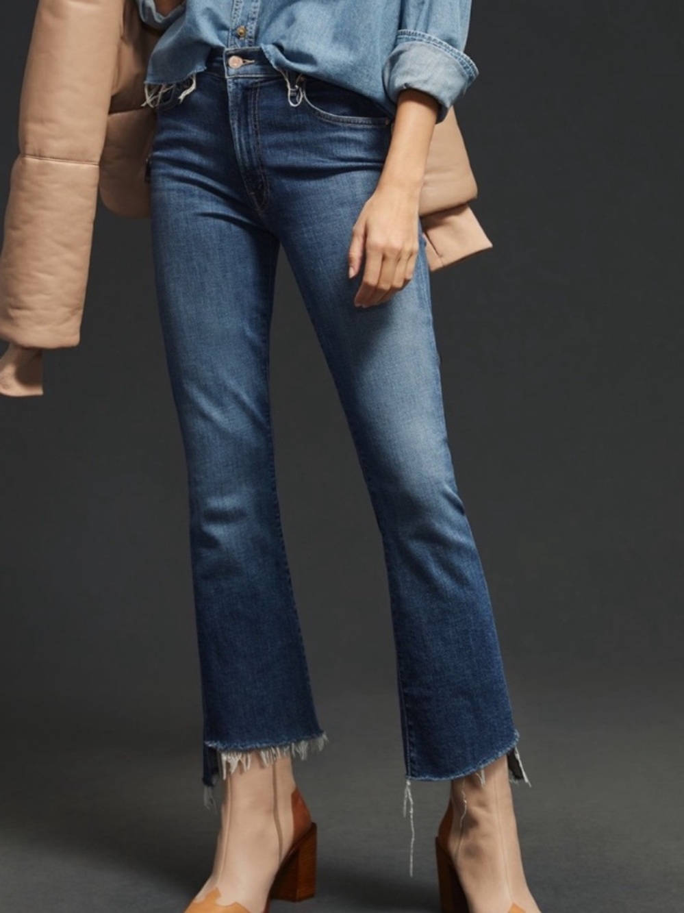 MOTHER DENIM THE INSIDER CROP STEP FRAY Girl Crush 26